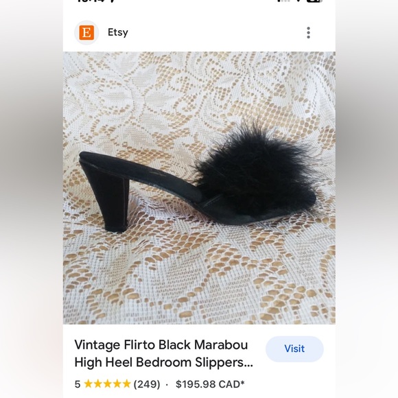 REDUCED! Victoria’s Secret satin/ostrich slippers - Picture 8 of 14